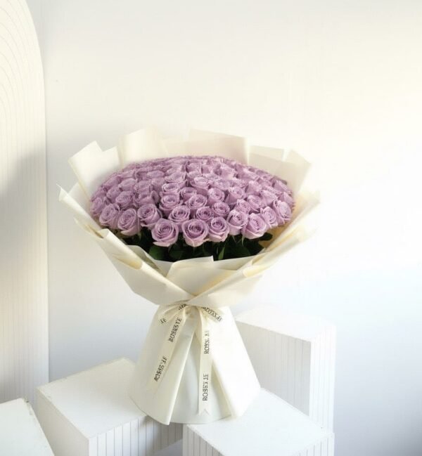 65 Purple Roses