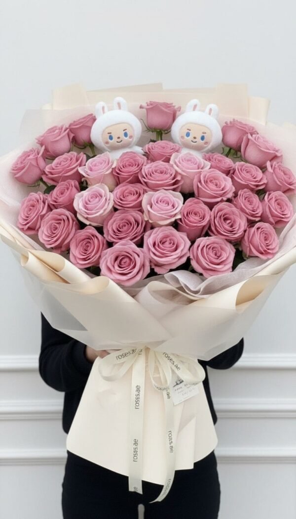 La bubu & pink roses bouquet
